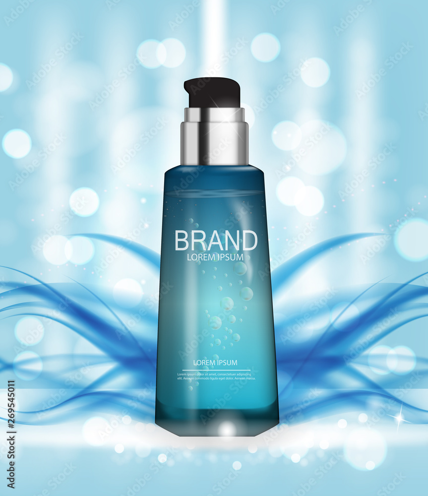 Design Cosmetics Product Template for Ads or Magazine Background. 3D Realistic Vector Iillustration Design Cosmetics Product Template for Ads or Magazine Background. 3D Realistic Vector Iillustration