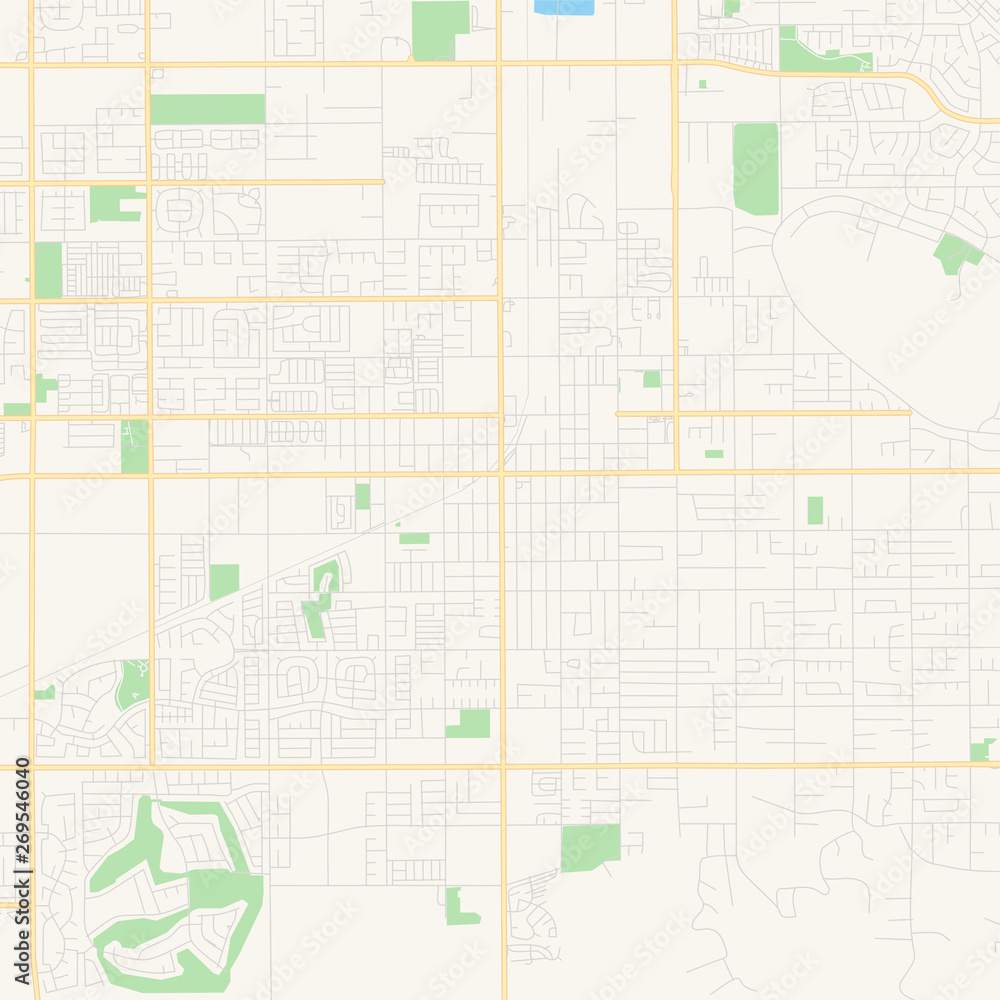 Empty vector map of Hemet, California, USA