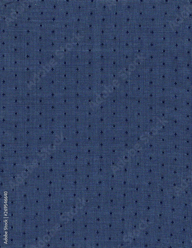 Fabric navy blue texture with abstract repeated dots