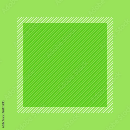 fashionable frame green pastel color flat lay style and square for copy space  empty frame green for banner design  template frame banner blank for advertising graphic beauty cosmetics fashion