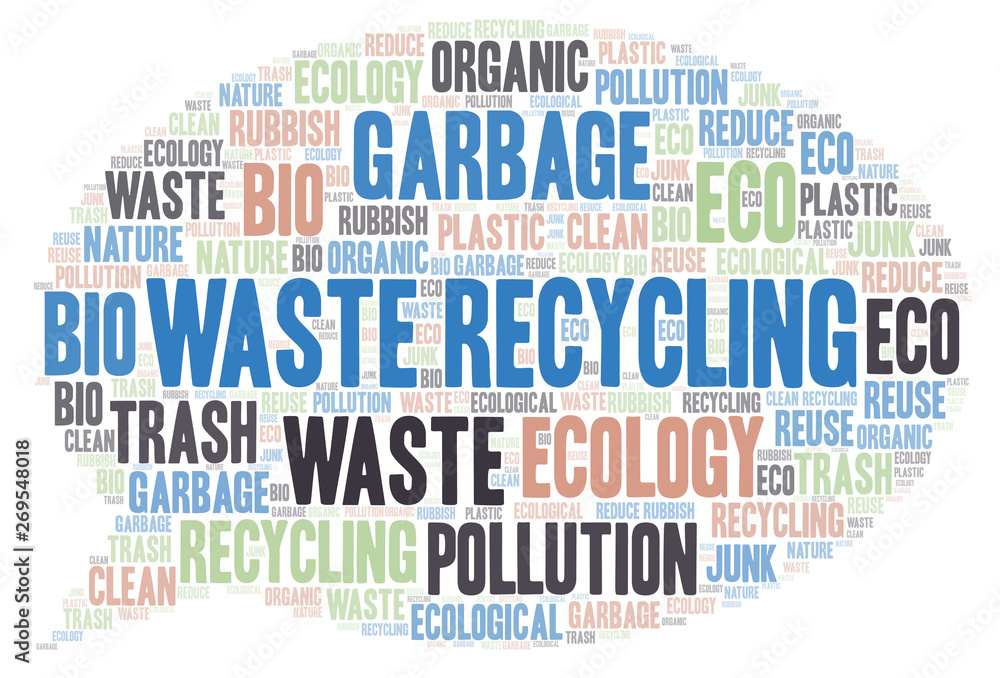 Fototapeta premium Waste Recycling word cloud.