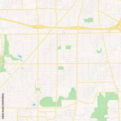 Empty vector map of Parma  Ohio  USA