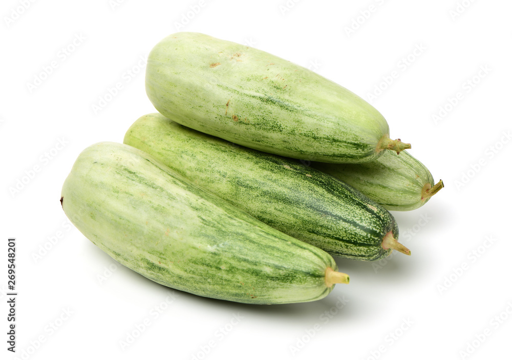 Muskmelon (yangjiaomitianguo) on white background Muskmelon (yangjiaomitianguo) on white background