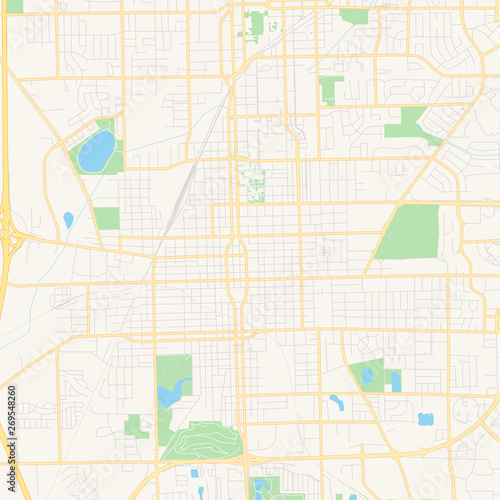 Empty vector map of Bloomington, Illinois, USA photo