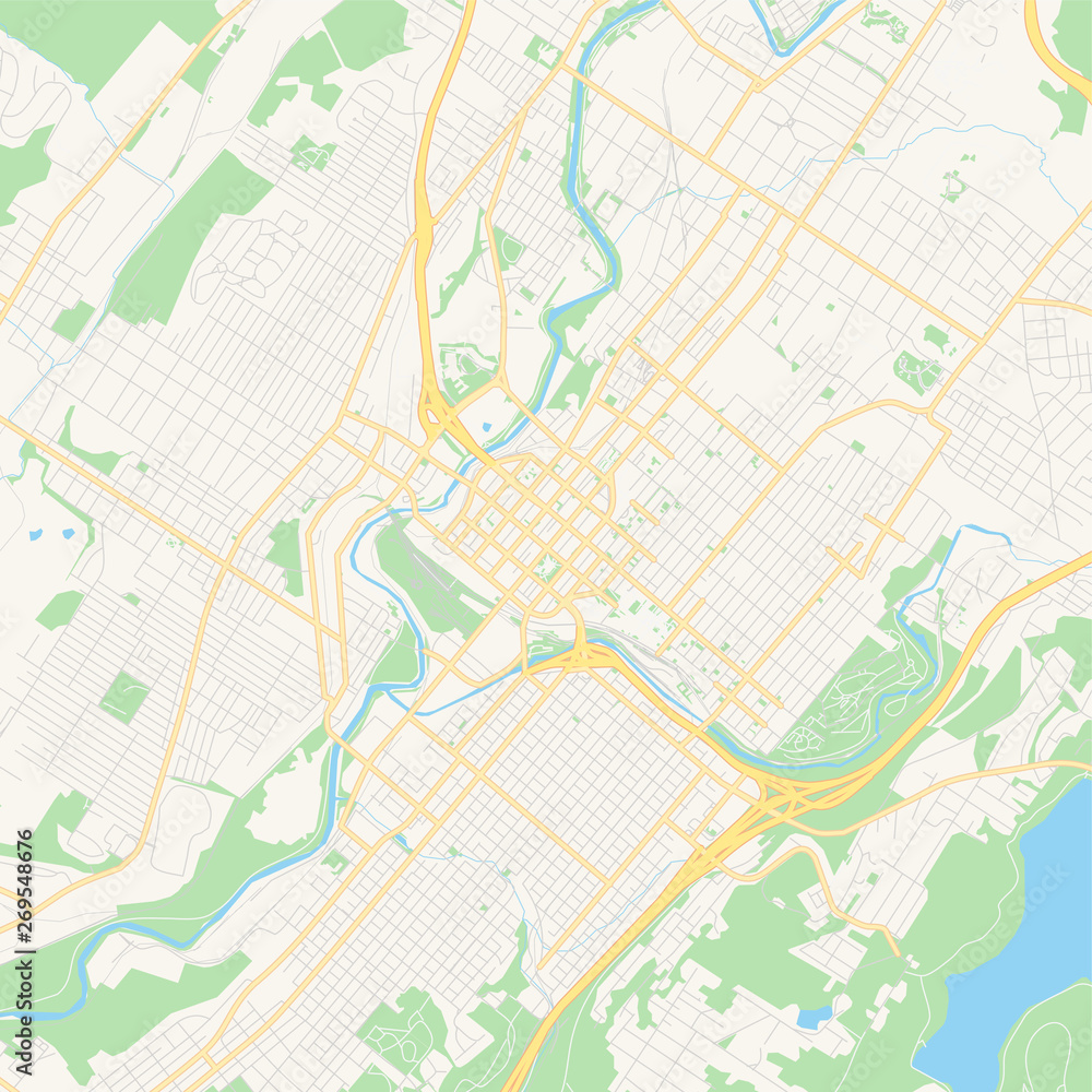 Empty vector map of Scranton, Pennsylvania, USA