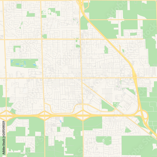 Empty vector map of Manteca, California, USA