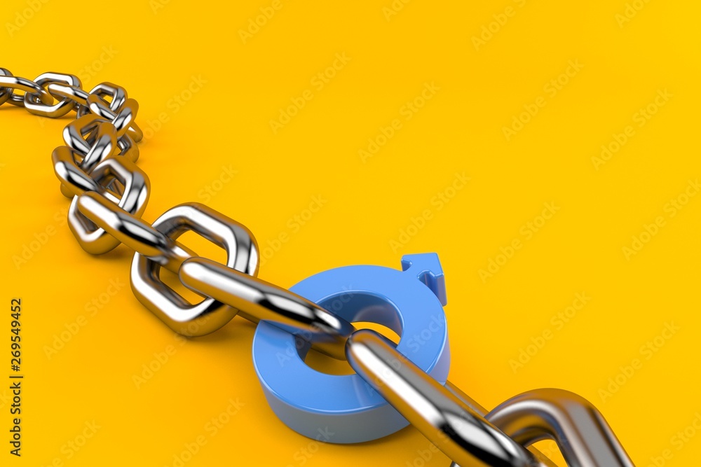 Fototapeta premium Chain with men symbol