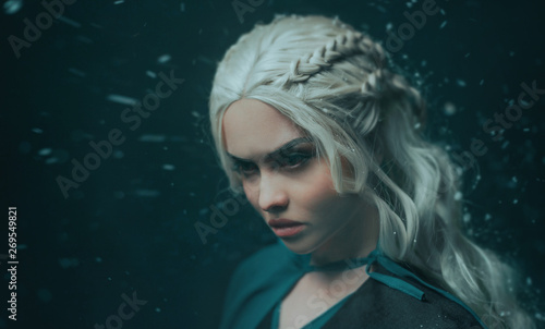 Portrait of a blonde girl c...