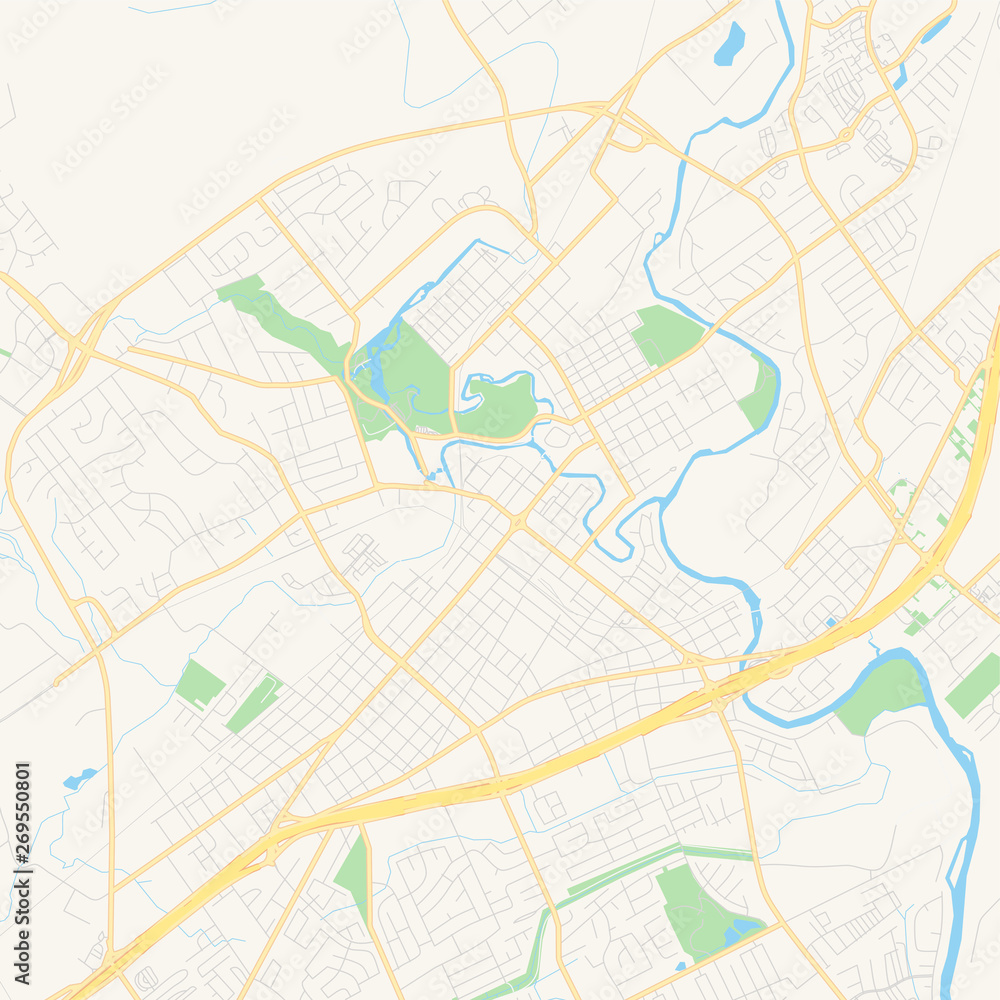 Empty vector map of New Braunfels, Texas, USA