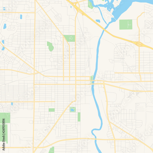 Empty vector map of Albany  Georgia  USA