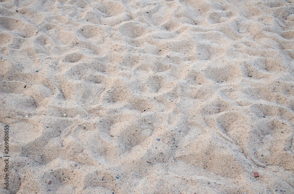 Texture of the beach sand Texture of the beach sand