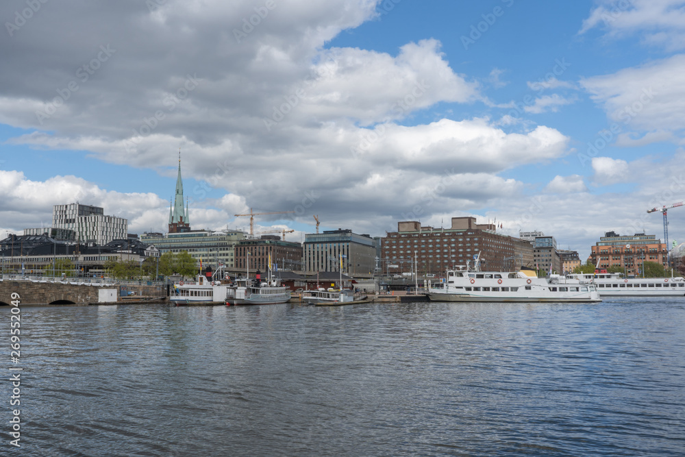 spring stockholm city from town scqaere 