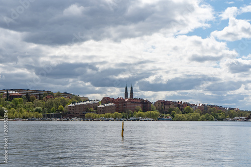 Photography spring stockholm city from town scqaere