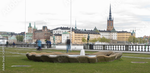Photography spring stockholm city from town scqaere