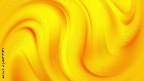 Fluid Gradients Motion. Blurred Yellow And Orange Smooth Waves. Colorful Liquid Video Background. Abstract Futuristic Design. Digital Animation. 