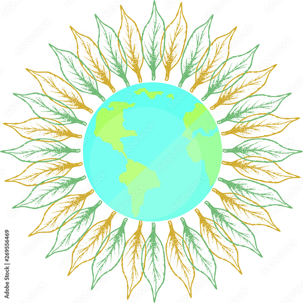 The leaves of the Earth revolve the world