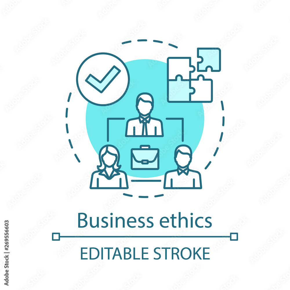 Business ethics concept icon