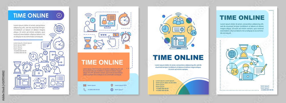 Time online brochure template layout