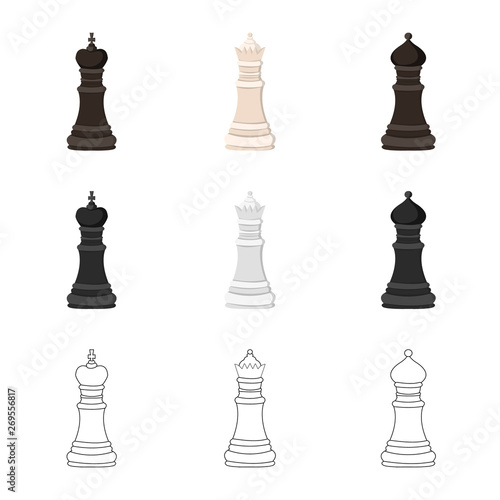 Vector design of checkmate and thin logo. Collection of checkmate and target stock symbol for web.