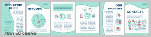 Pediatric clinic brochure template layout