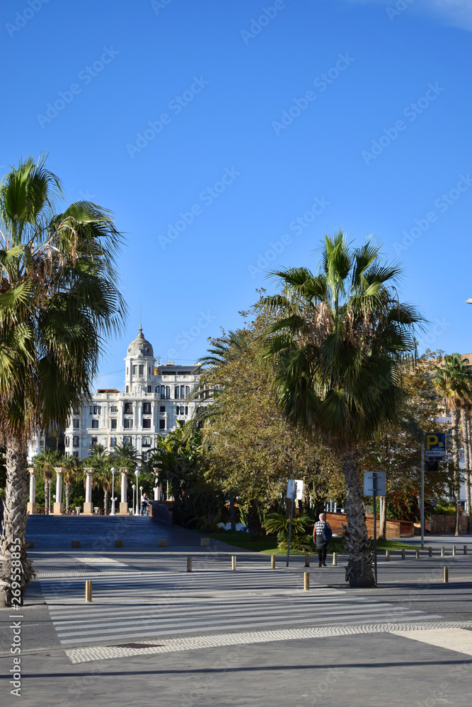 Beautiful view of the coastal Spanish city of Alicante