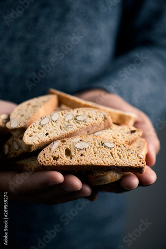 carquinyolis, typical pastries of Catalonia, Spain photo