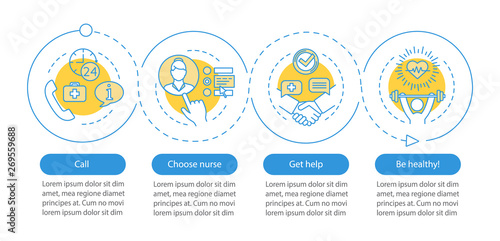 Choose nurse vector infographic template