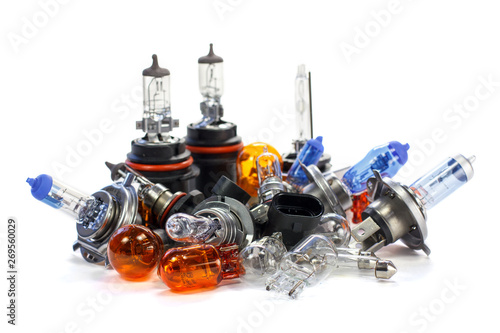 Automotive light bulbs. Assortment.