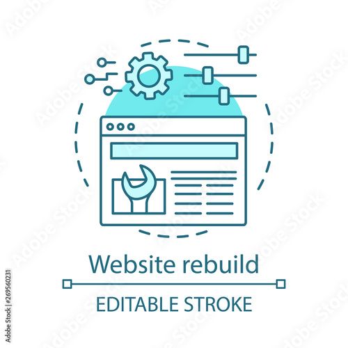 Website rebuild concept icon