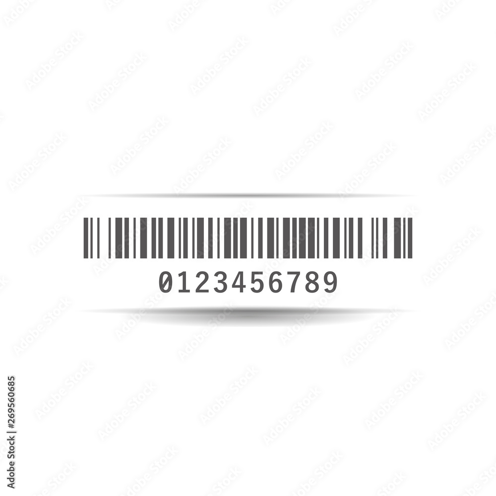 Bar code icon simple flat style vector illustration. Bar code icon simple flat style vector illustration.