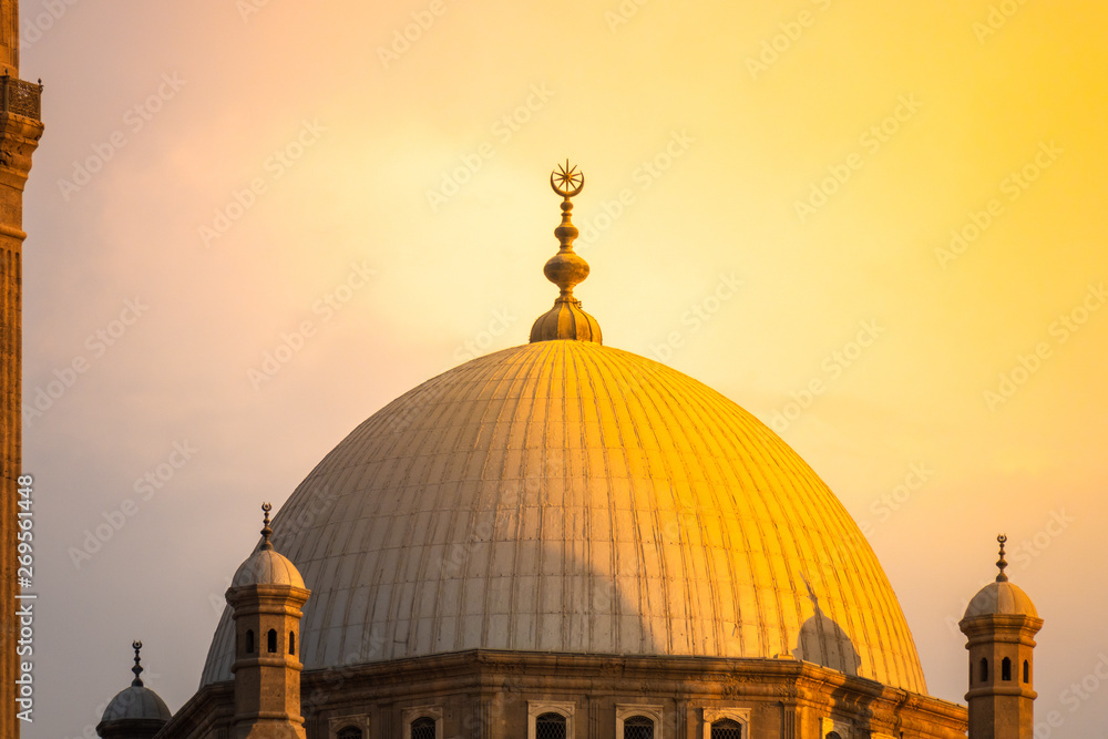 Obraz premium The Mosque of Muhammad Ali in Cairo Egypt at sunset