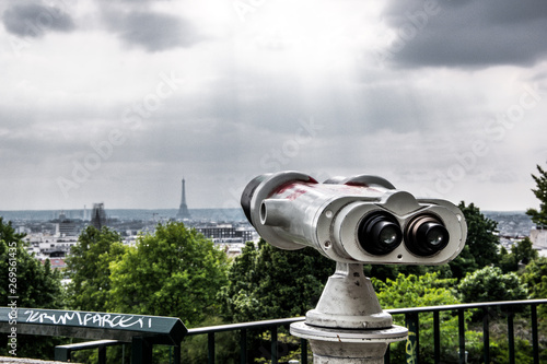 Paris view from Belleville terrace