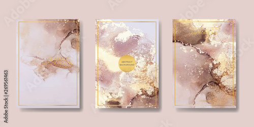  background texture luxury liquid marble and gold. for business cards, flyers, flyer, banner, website, paper printing. trend vector