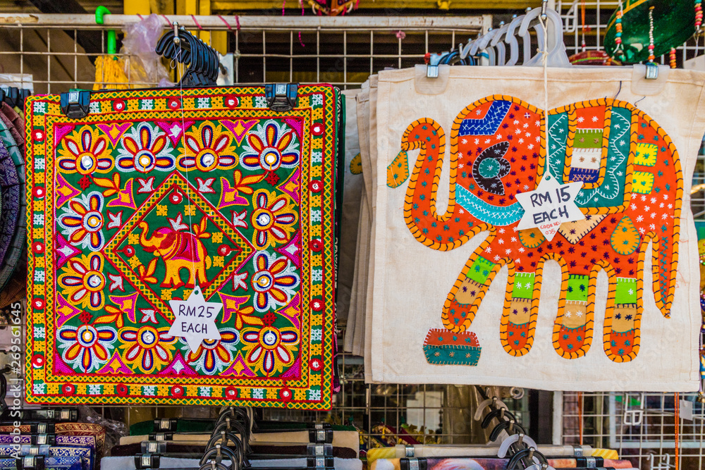 Naklejka premium Little India in George Town Malaysia