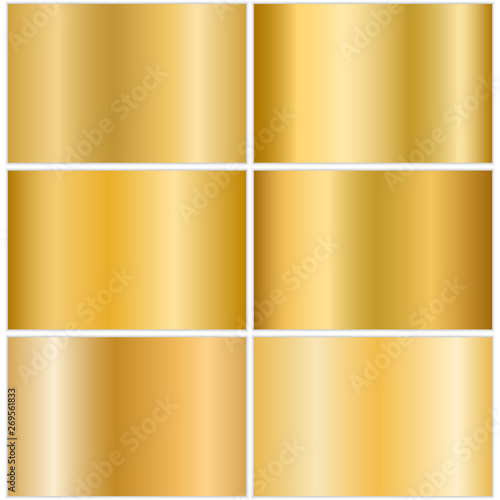 Gold metallic gradient set