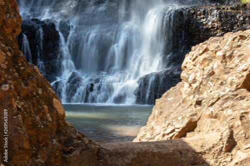 waterfall in mountains