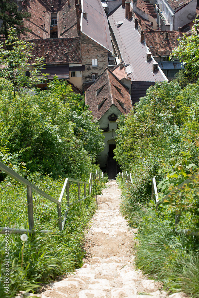 landscape of Brasov in Romania including the mountains