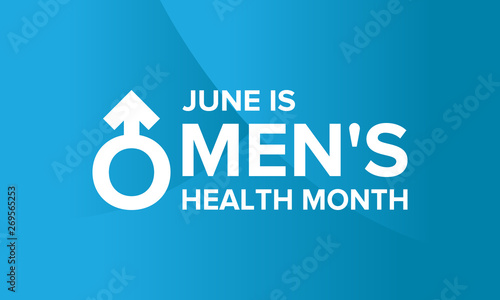 National Men's Health Month in June. Health education program. Celebrated annual in United States. Medical concept. Care and health. Poster, card, banner and background. Vector illustration