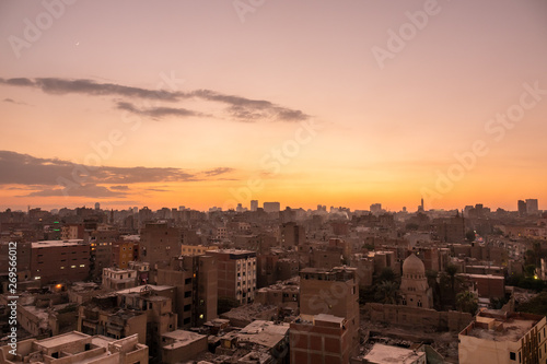 sunset scenery at Cairo Egypt © magann