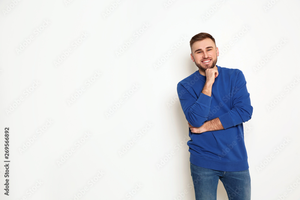 Portrait of handsome man posing on white background Portrait of handsome man posing on white background