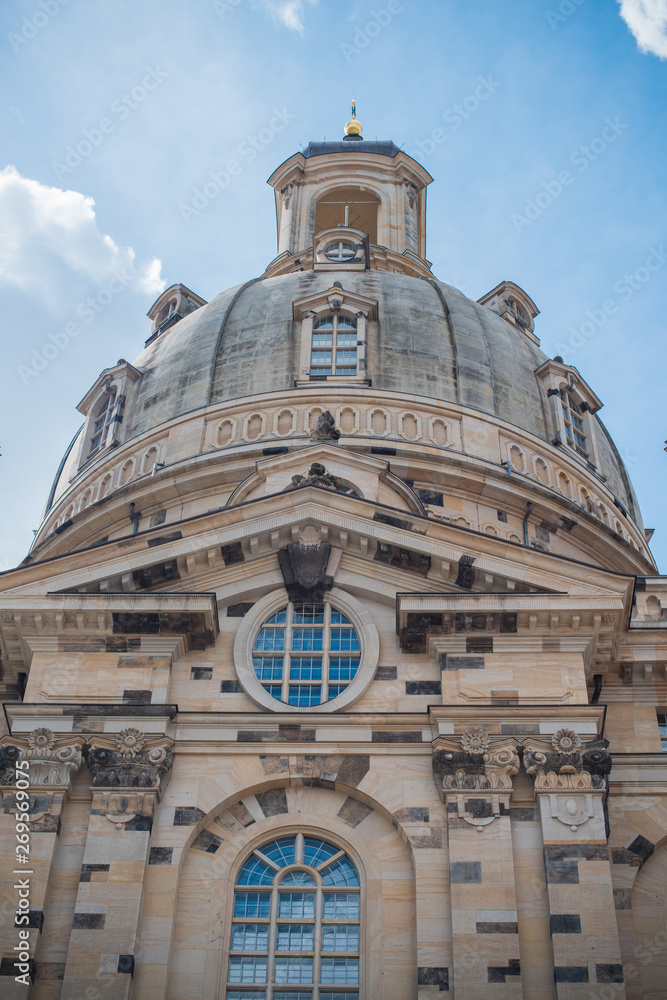Dresden , Germany - MAY 4, 2019. Tourism concept. Beautiful view of city streets, centre of city. Vacation in Dresden Dresden , Germany - MAY 4, 2019. Tourism concept. Beautiful view of city streets, centre of city. Vacation in Dresden