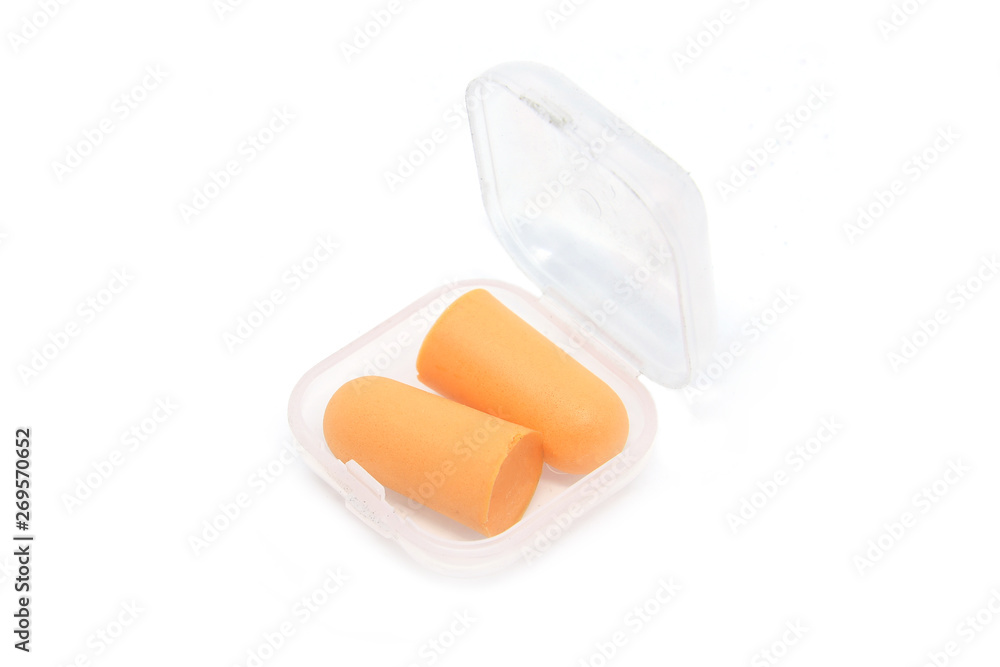 Obraz premium ear plugs isolated on white