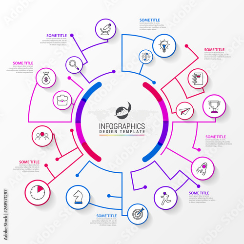Infographic design template. Creative concept with 8 steps