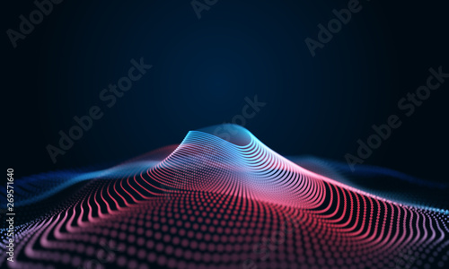 Modern wave effect 3d colorful background