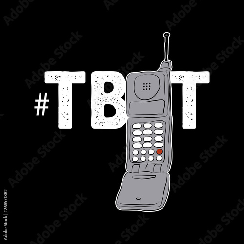 throwback thursday cel phone vintage oldies poster