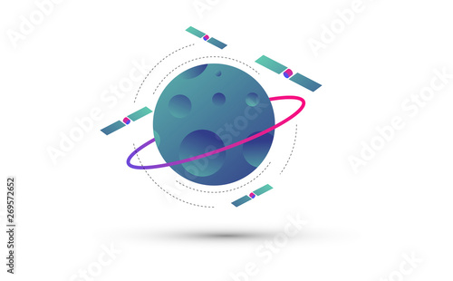 pianeta, satelliti, orbita, spazio, universo, internet, 
