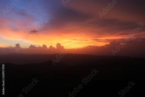 sunset in the mountains