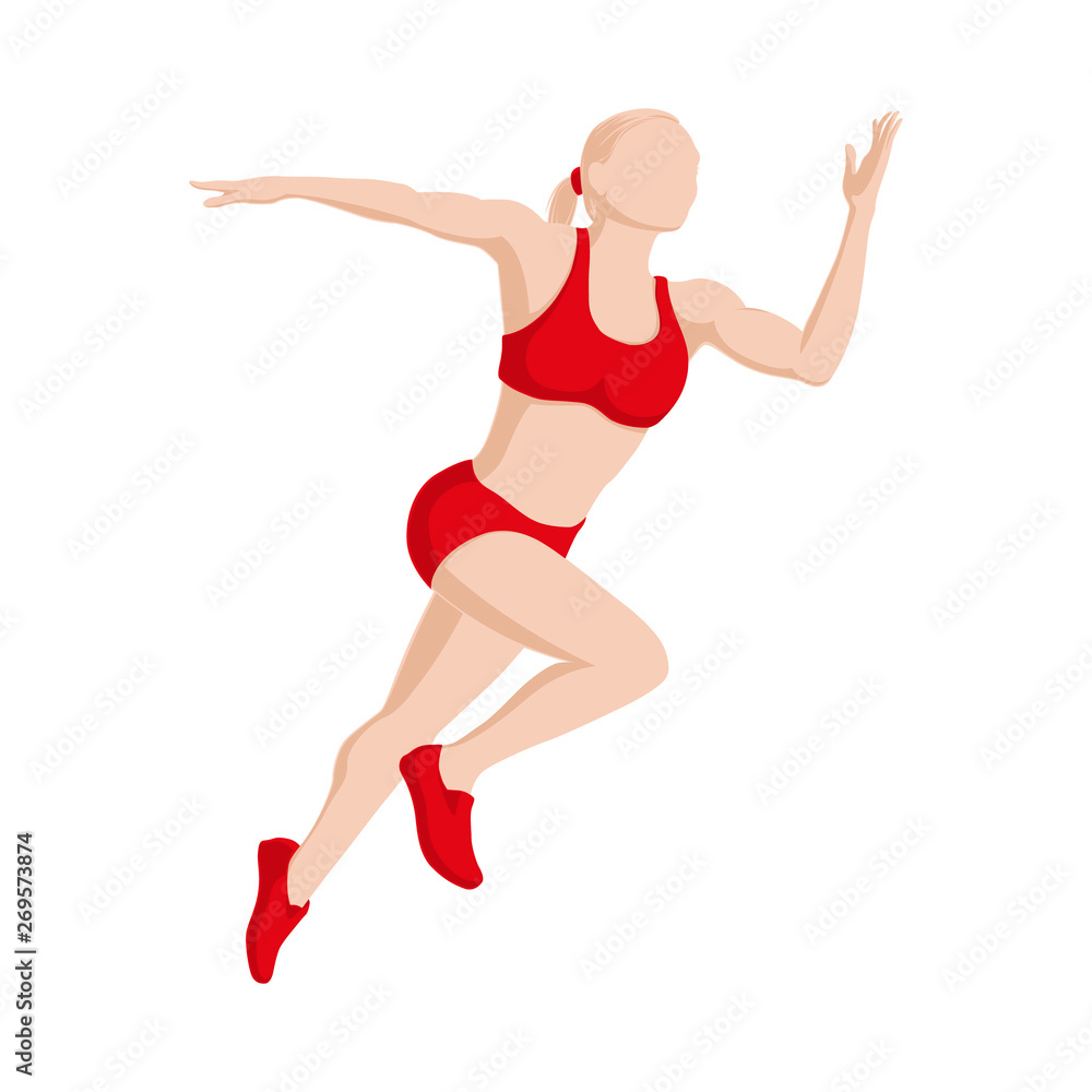 Women Running Marathons. Stock Vector illustration. Women Running Marathons. Stock Vector illustration.