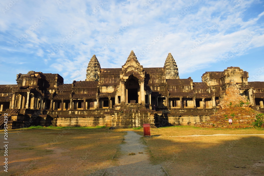Angkor Wat in golden sunlight, Siem Reap, Cambodia