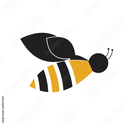 Wonderful bee design on a white background.